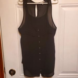 Naked Zebra sheer blouse with pin tucking.
